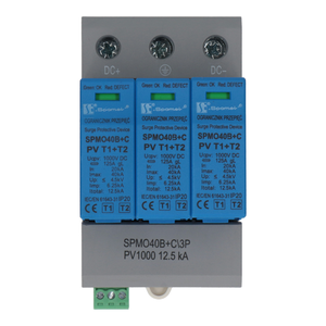 Warystorowy ogranicznik przepięć do instalacji fotowoltaicznych PV 3P, 1000V DC, 12.5kA,  typ 1+2 (klasa B+C)  - Снимка на изделието